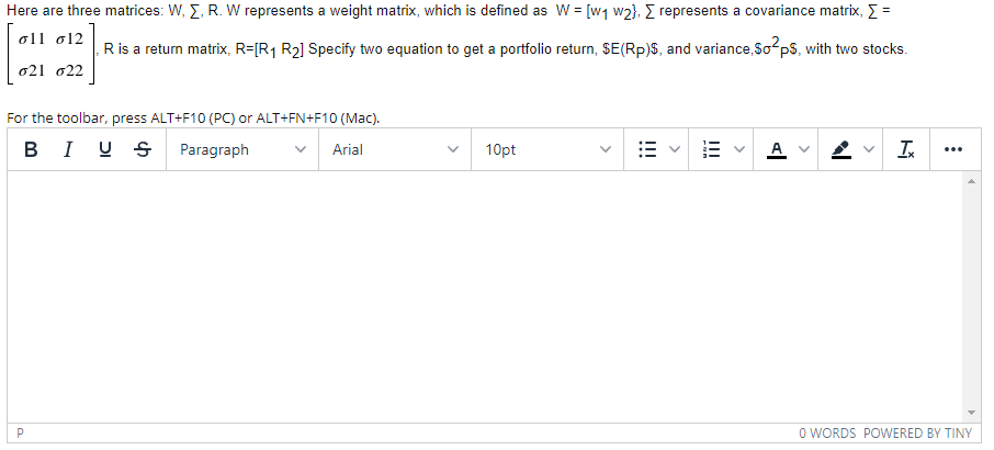 Here Are Three Matrices Wl R W Represents A Weight Matrix Which Is Defined As W W1 W2 Represents A Covariance M 1
