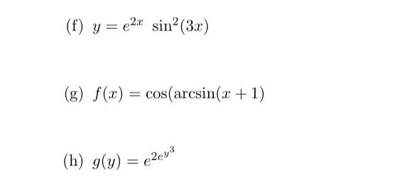 F Y 2 0 Sin 3x G F X Cos Arcsin X 1 H G Y E2e33 1
