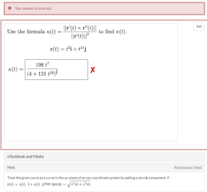 X Your Answer Is Incorrect Edit Use The Formula K T R T X R Oll To Find T R T R T T I Thl K T 19 1