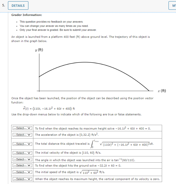 5 Details M Grader Information This Question Provides No Feedback On Your Answers You Can Change Your Answer As M 1