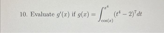 24 10 Evaluate G X If G X To Cos X 2 At 1