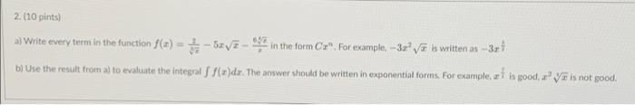 2 10 Pints A Wilte Every Term In The Function S 55ve In The Form Cr For Example 3a Vo Is Written As 1