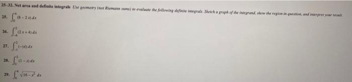 25 32 Net Area And Definite Integrals Use Promeny Nor Ieman Ruma To Evaluate The Following Definite Inongrats Skech 1