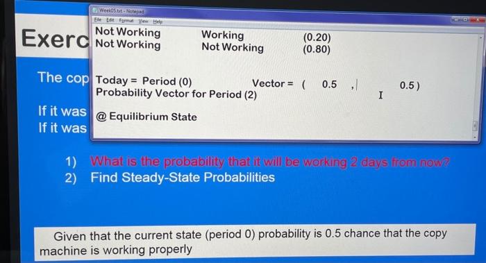 Weeks Tut Notepad Ele Edit Gut View The Exerc Not Working Not Working Working Not Working 0 20 0 80 0 5 0 5 I The 1