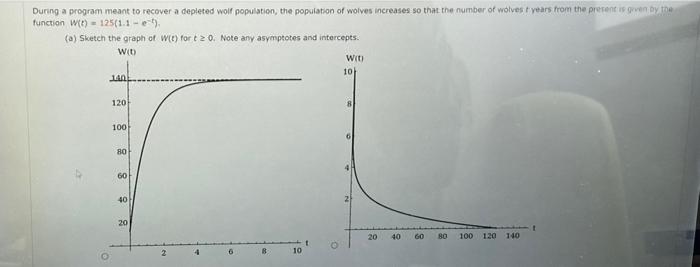 During A Program Meant To Recover A Depleted Wolf Population The Population Of Wolves Increases So That The Number Of W 1