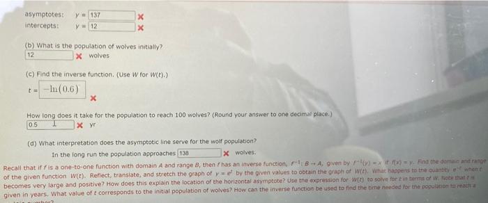 During A Program Meant To Recover A Depleted Wolf Population The Population Of Wolves Increases So That The Number Of W 2