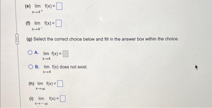 Using The Following Graph Of The Function Evaluate The Iman A Through A Select The Correct Choice Below And It In Th 6
