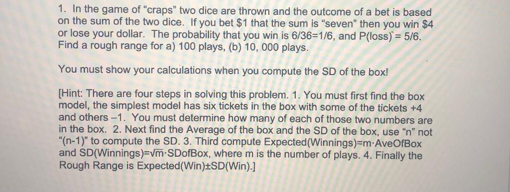 Answer The Following Question And Show Work As To How You Got Your Answer 1