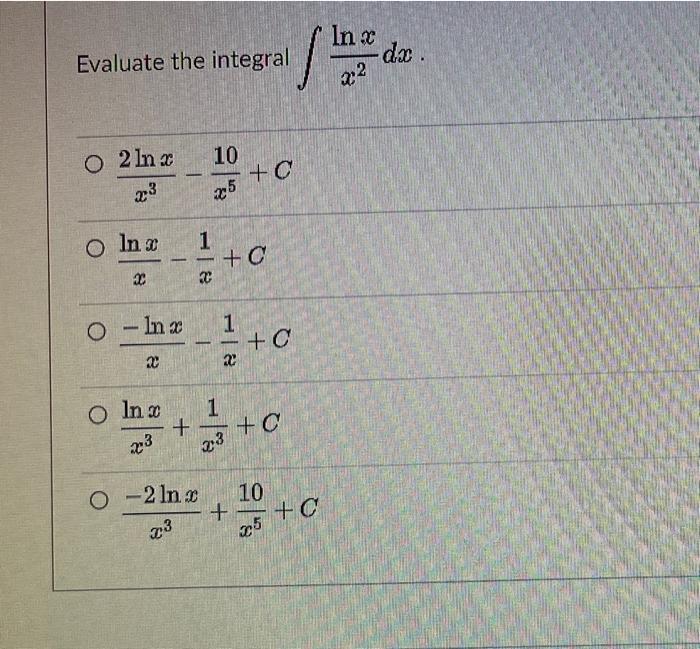 Inc Evaluate The Integral Dx 22 10 O 2 Inc 23 To 205 O In 1 C 2 2 O In 1 To 2 2 1 O Inc 23 0 2 Inc 10 23 25 Tc 1