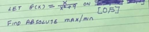 Let F X X 9 On 057 Fine Absolute Max Min Max 1