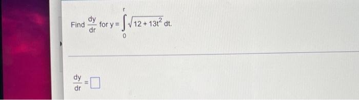 Find For Y 12 13 12 13 Dt 1