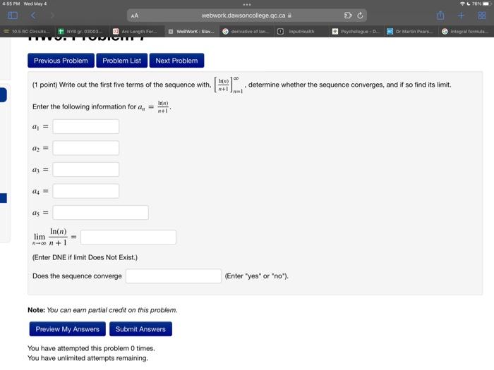 4 55 Pm Wed May 4 7681 Webwork Dawsoncollege Qc Ca 10 Circuits Are Length For Webwork Sla Input Nyb Gr 03003 Tovic 1