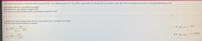 The Cost Of Beef Per Person Was Out 2000 And 70 2001 Met Common The 2000 Is Decreasing Scoring In The Exponential Camo 1