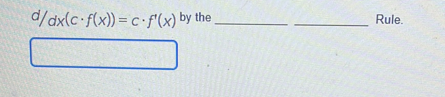 F X Lim F X H F X H Fc Is Called The Rule D Dx C F X C F X By The Rule 2