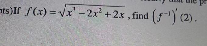 Pr Ots If F X 2x 2x Find F 2 V X2 3 2 12pts Differentiate The Function Do Not Simplify F T Cos 34 1