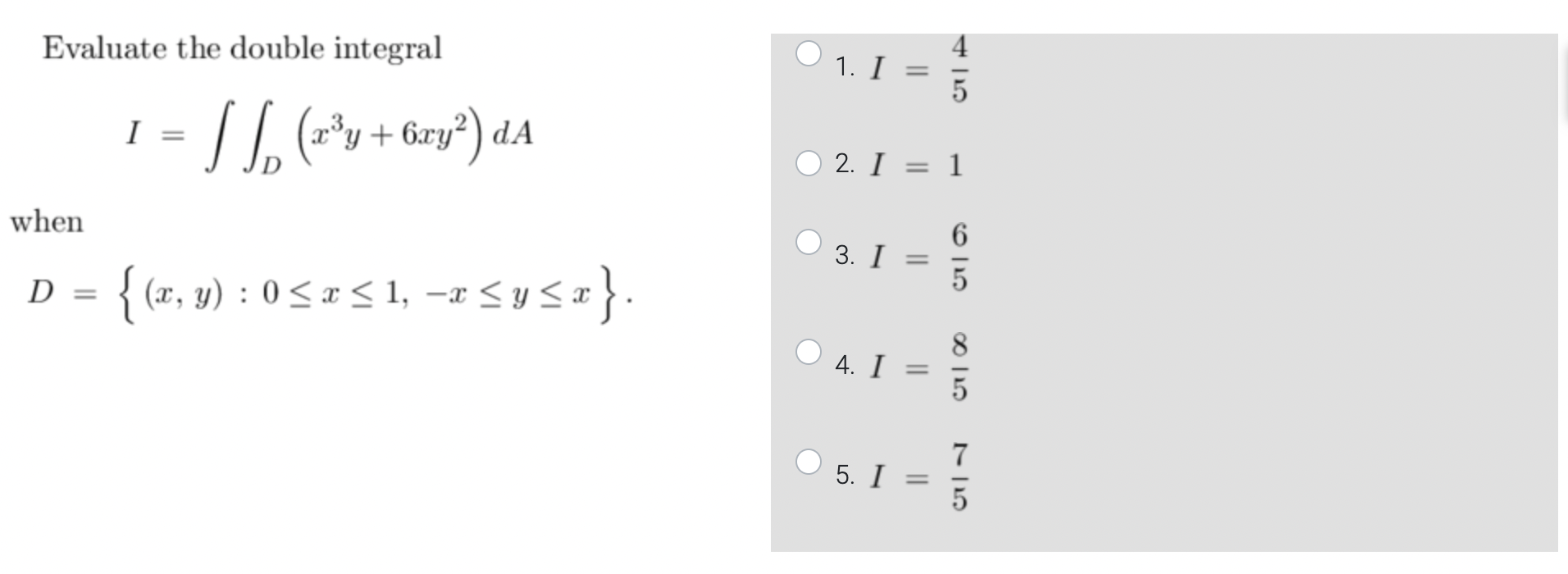 Evaluate The Double Integral 01 I 4 5 1 Y 6 Y Da 2 I 1 When 3 I 6 5 D X Y 05851 1 Sysx 1