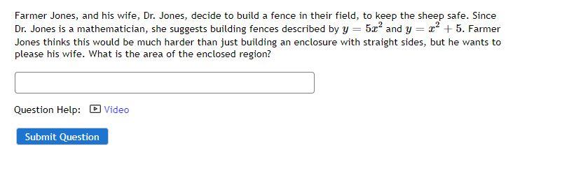 Farmer Jones And His Wife Dr Jones Decide To Build A Fence In Their Field To Keep The Sheep Safe Since Dr Jones I 1