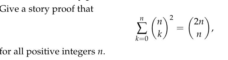 Story Proofs And Combinatorics 1