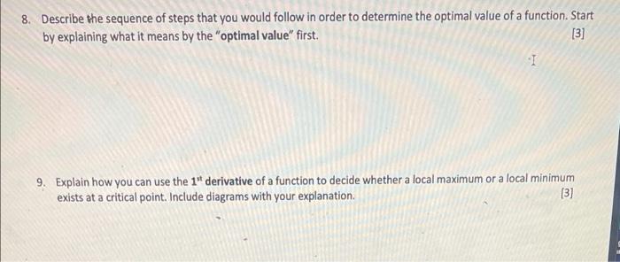 Dlways A Slope Of Zero True False 4 If A Function Y F X Has A Derivative Of Zero At X C Then Y F X Has A Loca 2