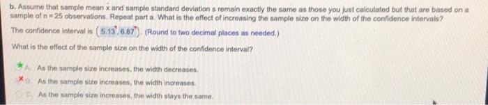 The Random Sample Shown Below Was Selected From A Normal Distribution 3 5 8 8 10 2 O Complete Parts A And B A Co 2