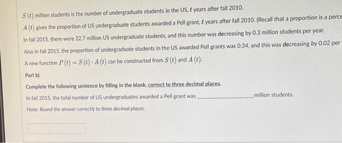 Question 41 Use The Following Information To Answer This And The Next Two Questions S T Million Students Is The Number 2