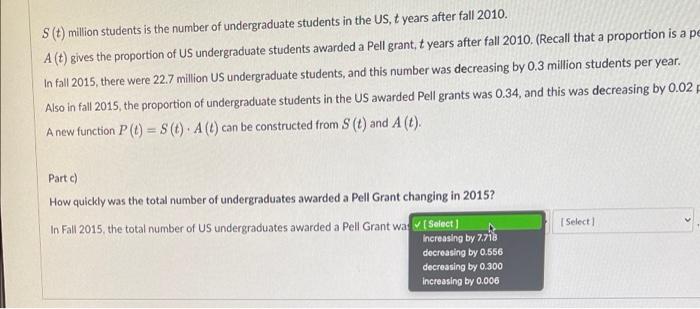 Question 41 Use The Following Information To Answer This And The Next Two Questions S T Million Students Is The Number 3