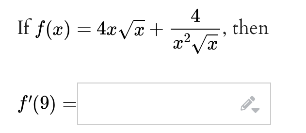 4 If F X 4xvae X2 Va Then F 9 1
