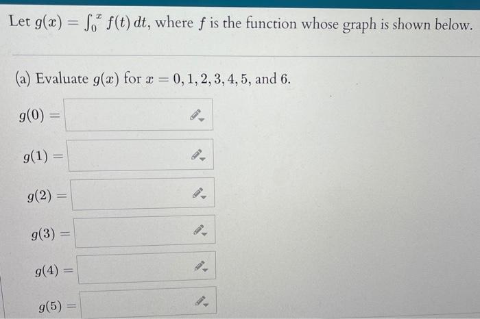 Use The Following Figure Which Shows A Graph Of F X To Find Each Of The Indicated Integrals A Click On The Graph For 3