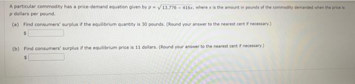 A Particular Commodity Has A Price Supply Equation Given By P 366 1 035 Where Is The Numbers Of Items Of The Commodi 2