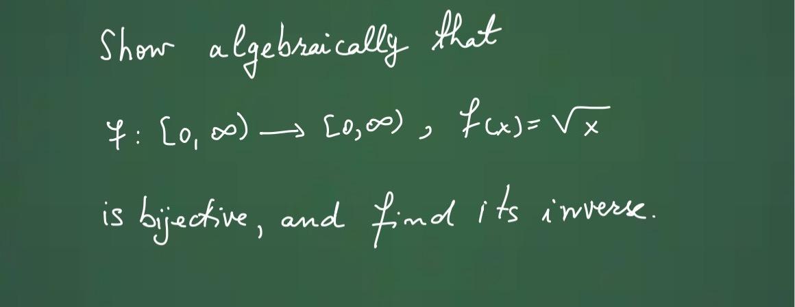 Show Algebraically That F 0 00 20 00 F X V 0 X Is Bijective And Find Its Inverse 1