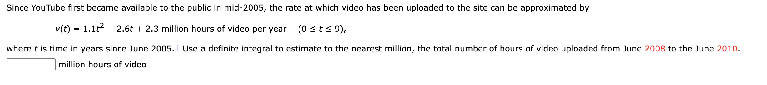 Since Youtube First Became Available To The Public In Mid 2005 The Rate At Which Video Has Been Uploaded To The Site Ca 1