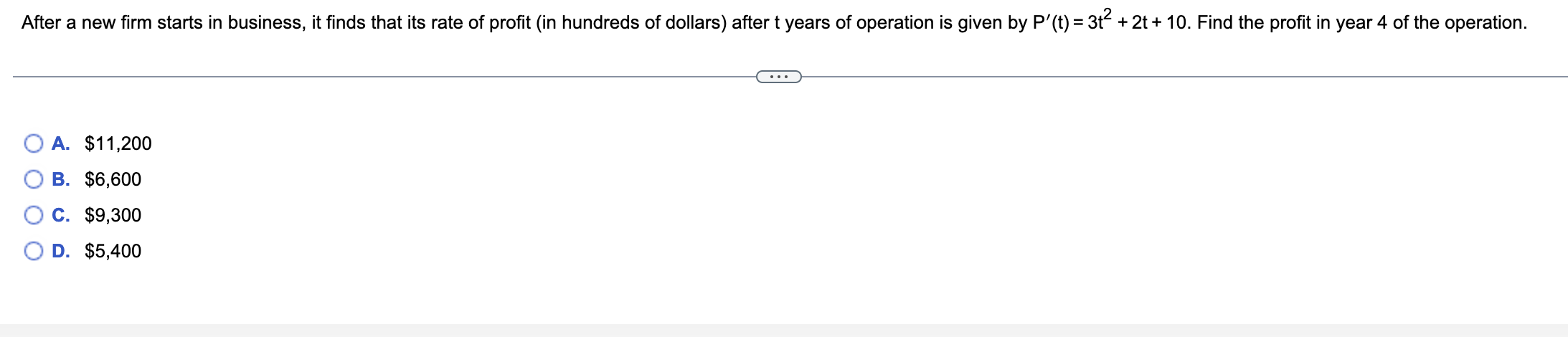 After A New Firm Starts In Business It Finds That Its Rate Of Profit In Hundreds Of Dollars After T Years Of Operatio 1