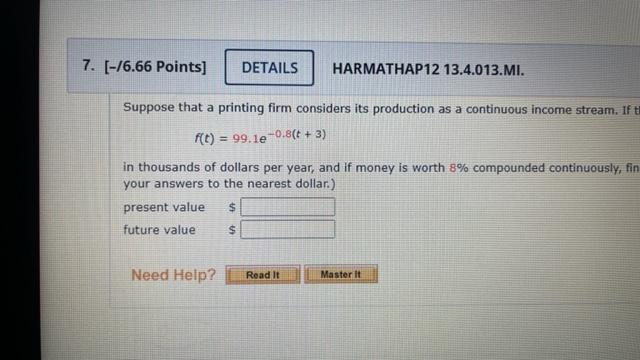 7 76 66 Points Details Harmathap12 13 4 013 Mi Suppose That A Printing Firm Considers Its Production As A Continuou 1