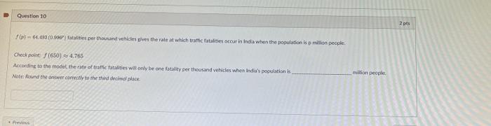 Question 10 2 16 04 23 Is Per Thousand Whicles Les There At Which The Lattes Occur In India When The Popis Propea Chec 3