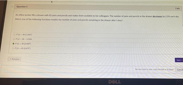 Question 5 2 Pts An Office Worker Bills A Drawer With 85 Pensind Pencils And Makes The Available To Her Colleagues The 1