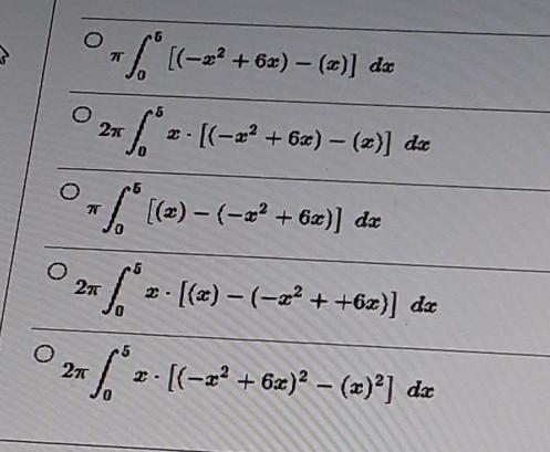 Set Up But Do Not Evaluate An Integral That Represents The Volume Of The Solld Of Revolution Obtained By Rotating The Re 2