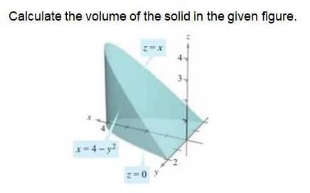 Calculate The Volume Of The Solid In The Given Figure 4 4 2 2 0 1