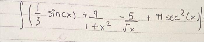 So 2 Sincx 9 5 Tl Sec X 1 X 5x 1x2 1