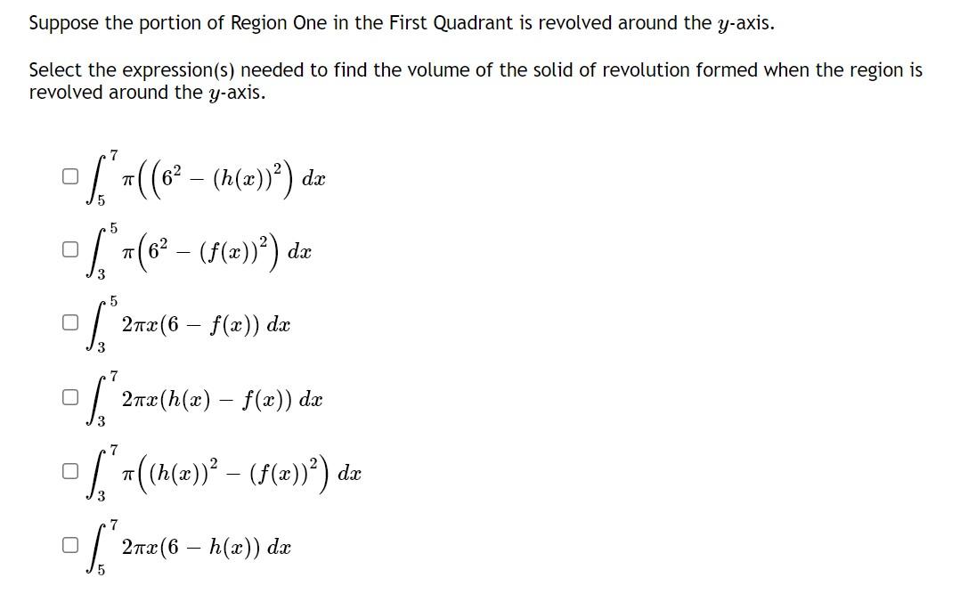 The Graphs Of X 7 Y F X Solid And Y H X Dashed Are Shown The Graph Is Not Drawn To Scale B Region One D 2