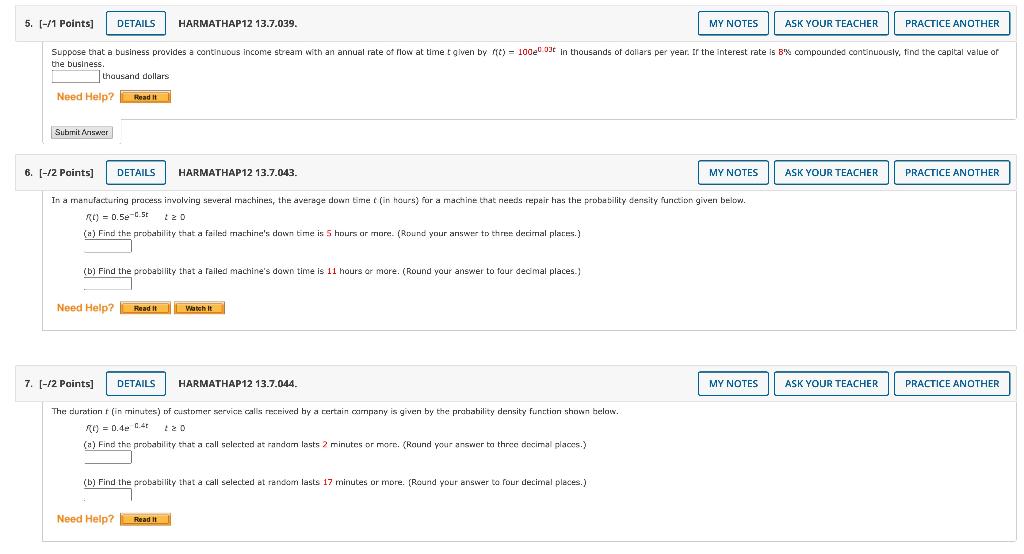 5 1 Points Details Harmathap12 13 7 039 My Notes Ask Your Teacher Practice Another Suppose That A Business Provide 1