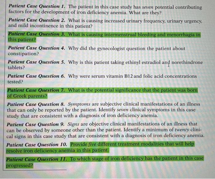 Patient Case Patient S Chief Complaints I Ve Been Having Some Bleeding Between Periods And Some Rather Heavy Bleeding W 9