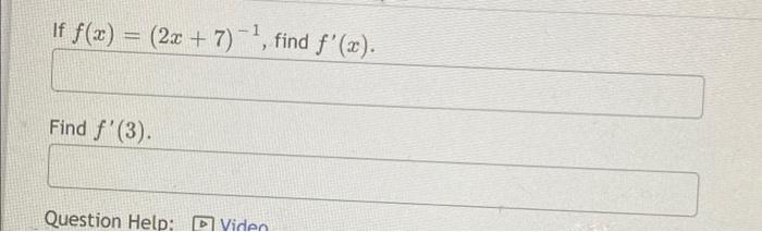 Question 3 Given That F X X H X H 1 3 H 1 6 Calculate F 1 If F X 2x 7 1 Find F 2