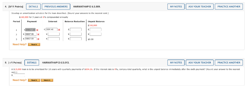 4 0 11 Points Details Previous Answers Harmathap12 6 5 009 My Notes Ask Your Teacher Practice Another Period Develop 1
