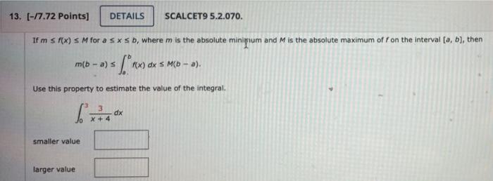 13 17 72 Points Details Scalcet9 5 2 070 Ifm Sx S M For A Sxs Where M Is The Absolute Minimum And M Is The Absolu 1