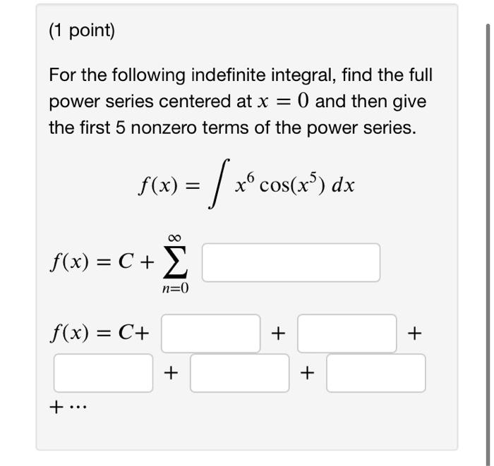 1 Point Compute The 9th Derivative Of F X Arctan Ula At X 0 F 9 0 Hint Use The Maclaurin Series For F X 4