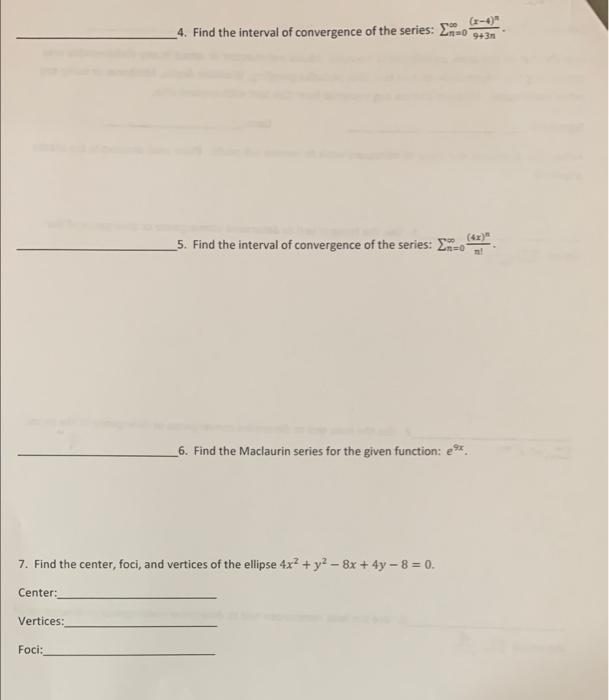 R 4 Find The Interval Of Convergence Of The Series 2 943 4 5 Find The Interval Of Convergence Of The Series 1