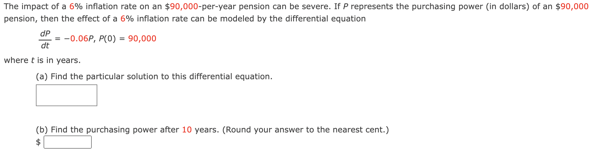 The Impact Of A 6 Inflation Rate On An 90 000 Per Year Pension Can Be Severe If P Represents The Purchasing Power In 1