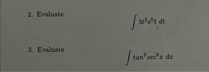2 Evaluate 132 3t Eet At 3 Evaluate Ft Tanseco Da 1
