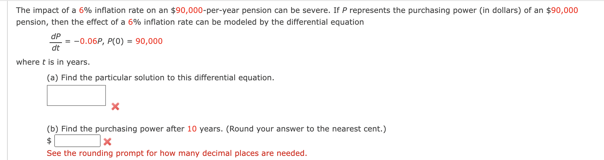 The Impact Of A 6 Inflation Rate On An 90 000 Per Year Pension Can Be Severe If P Represents The Purchasing Power In 1