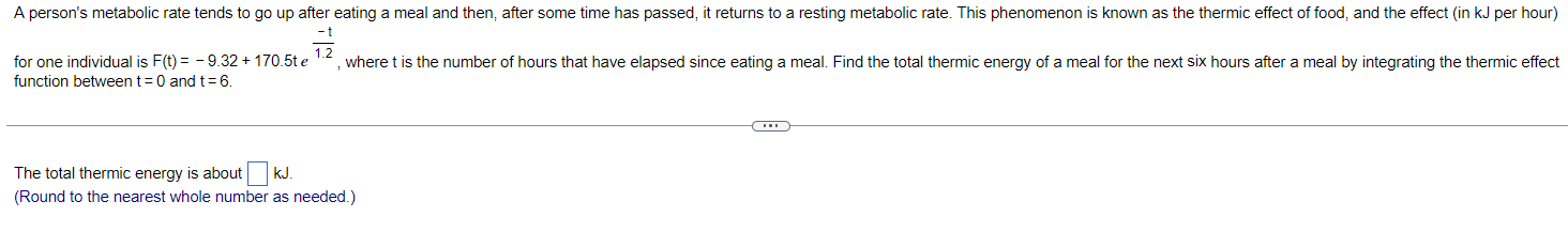 A Person S Metabolic Rate Tends To Go Up After Eating A Meal And Then After Some Time Has Passed It Returns To A Resti 1